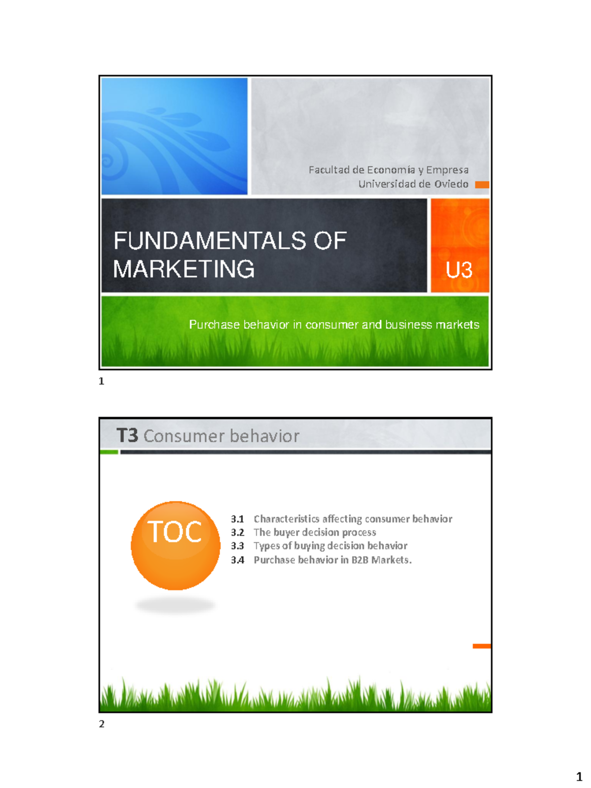 U3 Consumer Behavior - FUNDAMENTALS OF MARKETINGPurchase behavior in ...