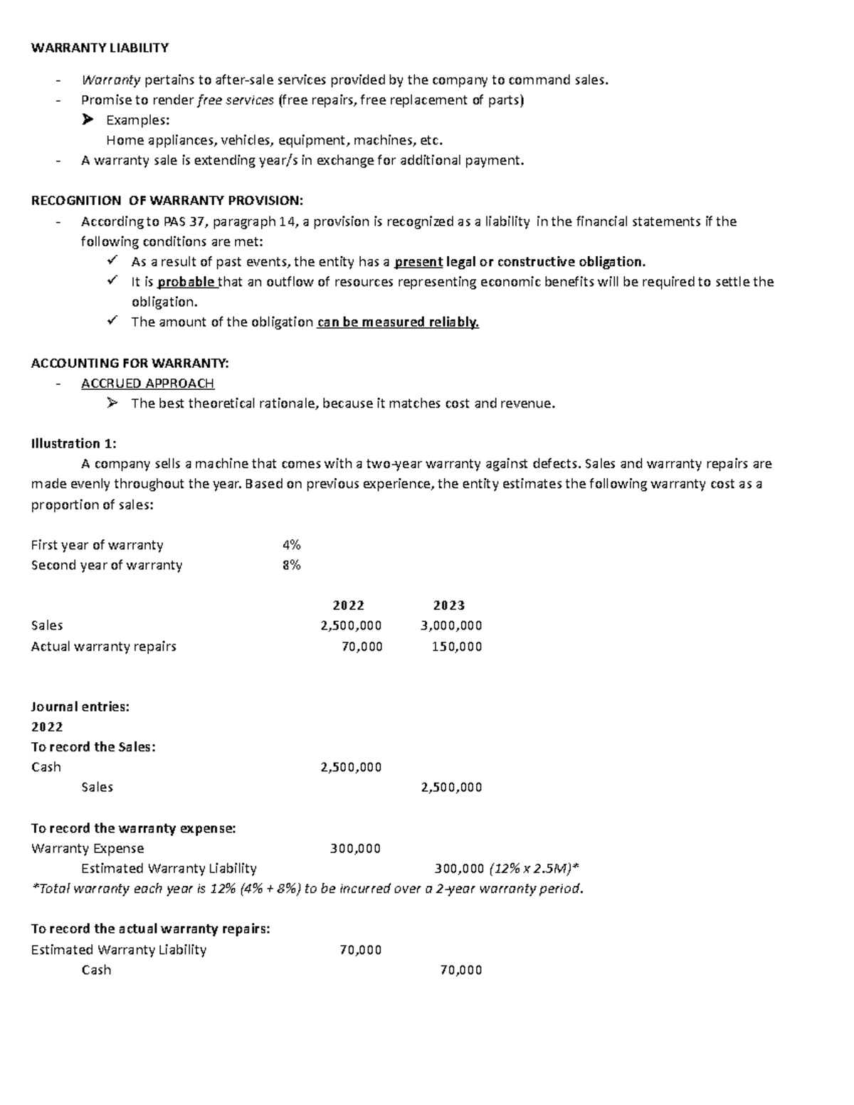 Liab warrantynprovisionFAR Tutorial WARRANTY LIABILITY Warranty