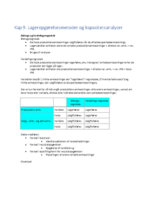 Noter Til Alle Kapitler - Indholdsfortegnelse Kapitel 1- Regnskab Og ...