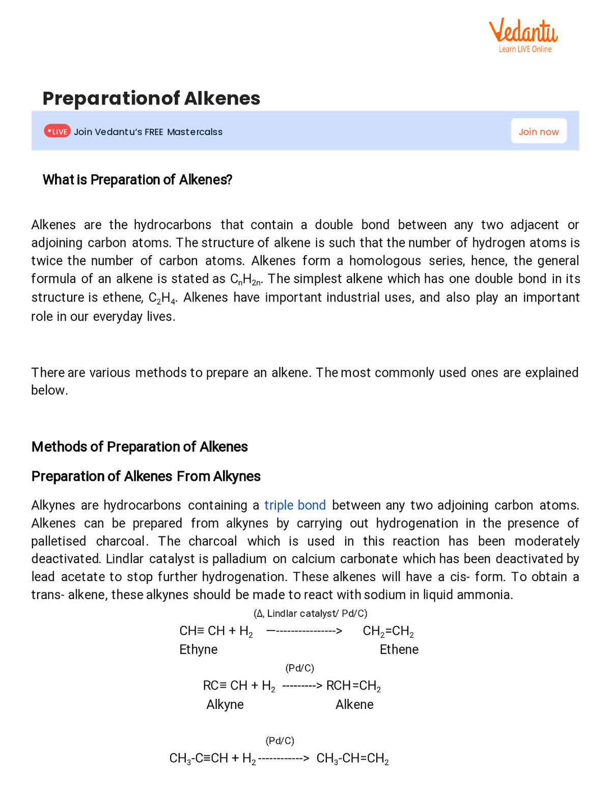 Preparation Of Alkenes - B. Pharmacy - Studocu