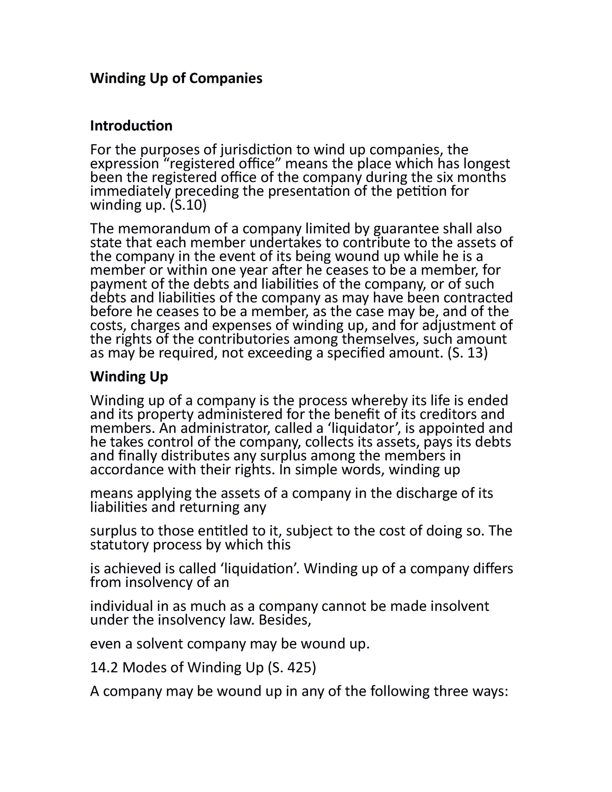 Winding Up Of Companies Notes Winding Up Of Companies Introduction   Thumb 1200 1553 