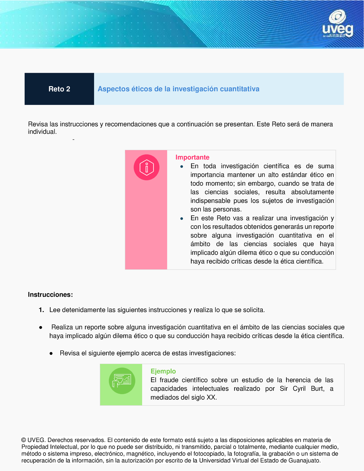 Instrucciones © Uveg Derechos Reservados El Contenido De Este Formato Está Sujeto 