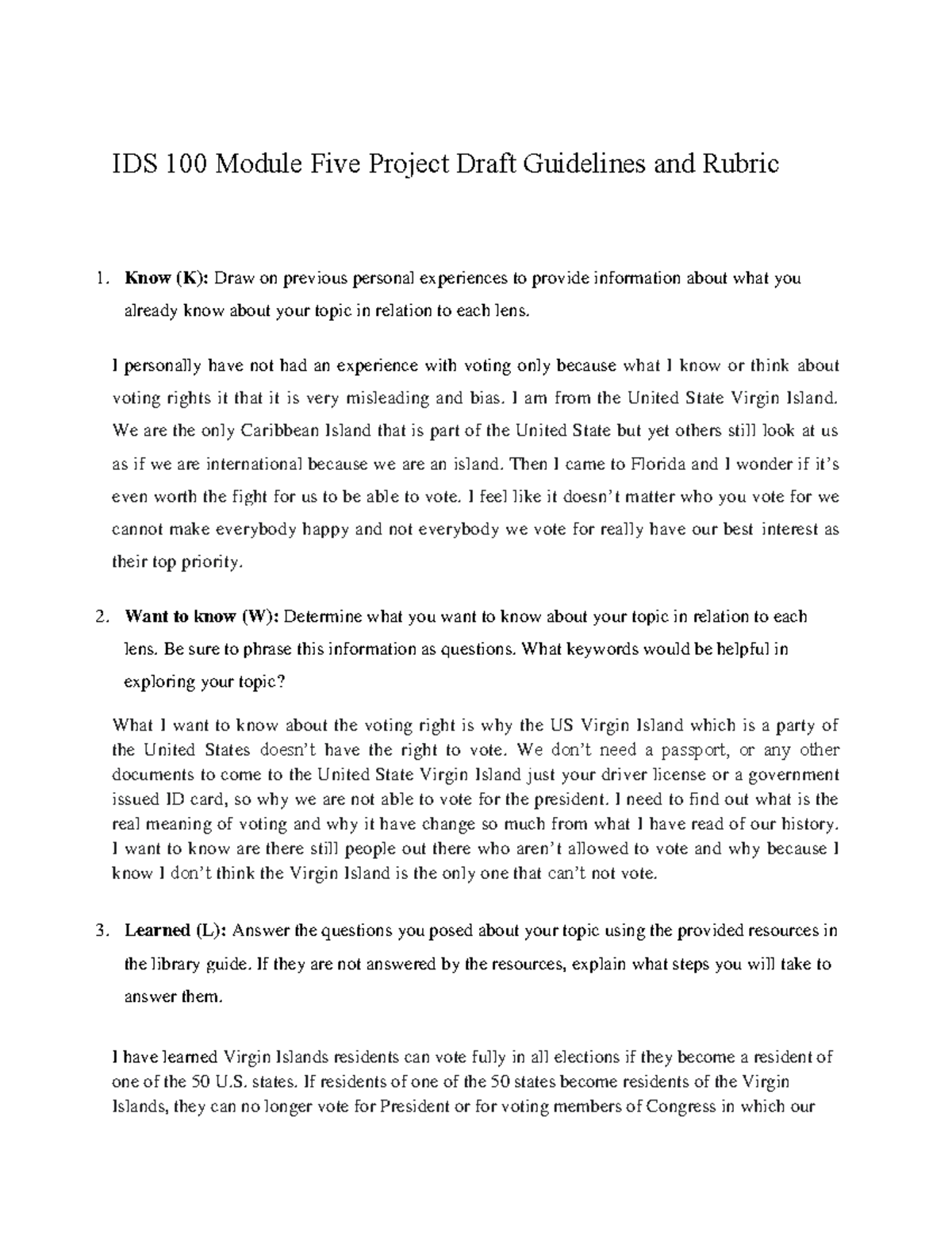 5-2 Project Draft Researching Your Topic - IDS 100 Module Five Project ...