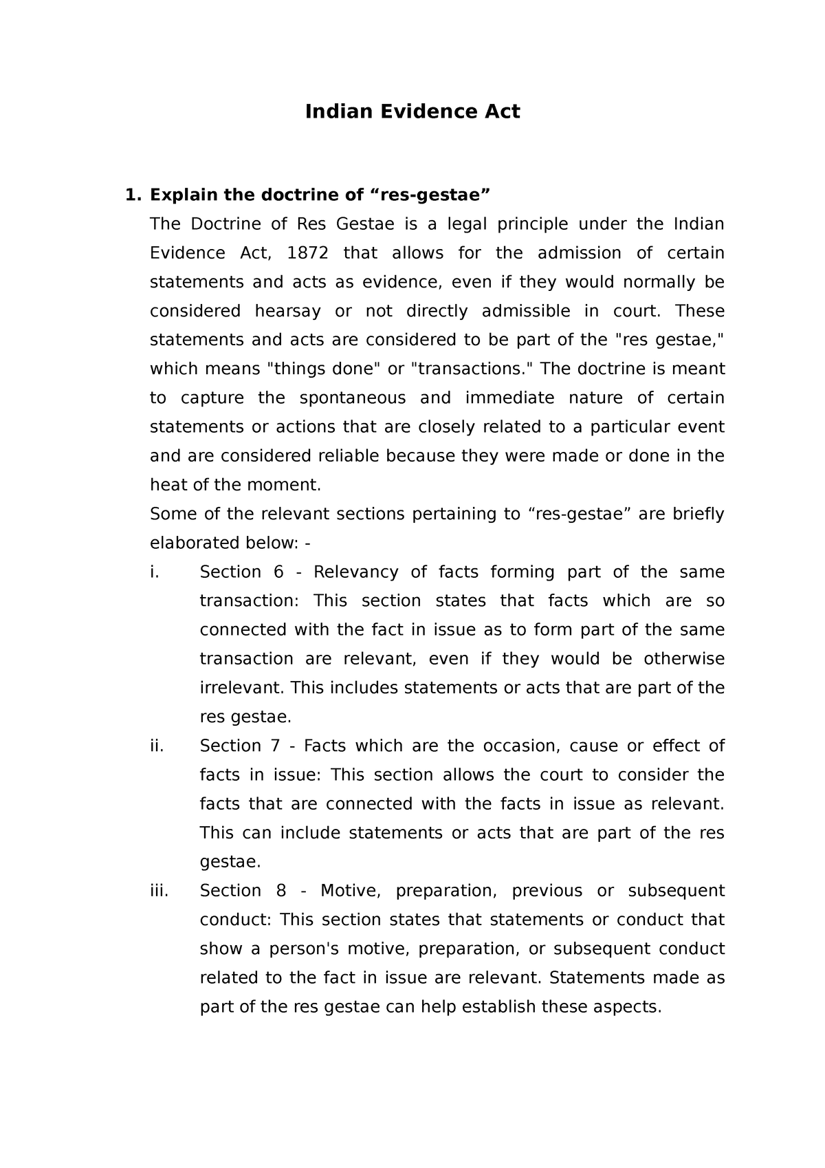 Indian Evidence Act 23082023 - Indian Evidence Act Explain The Doctrine ...