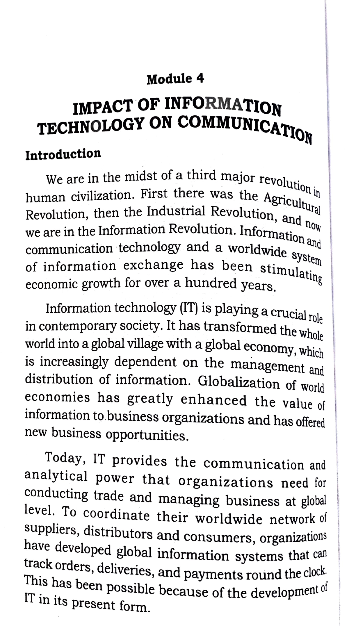 essay on impact of information technology