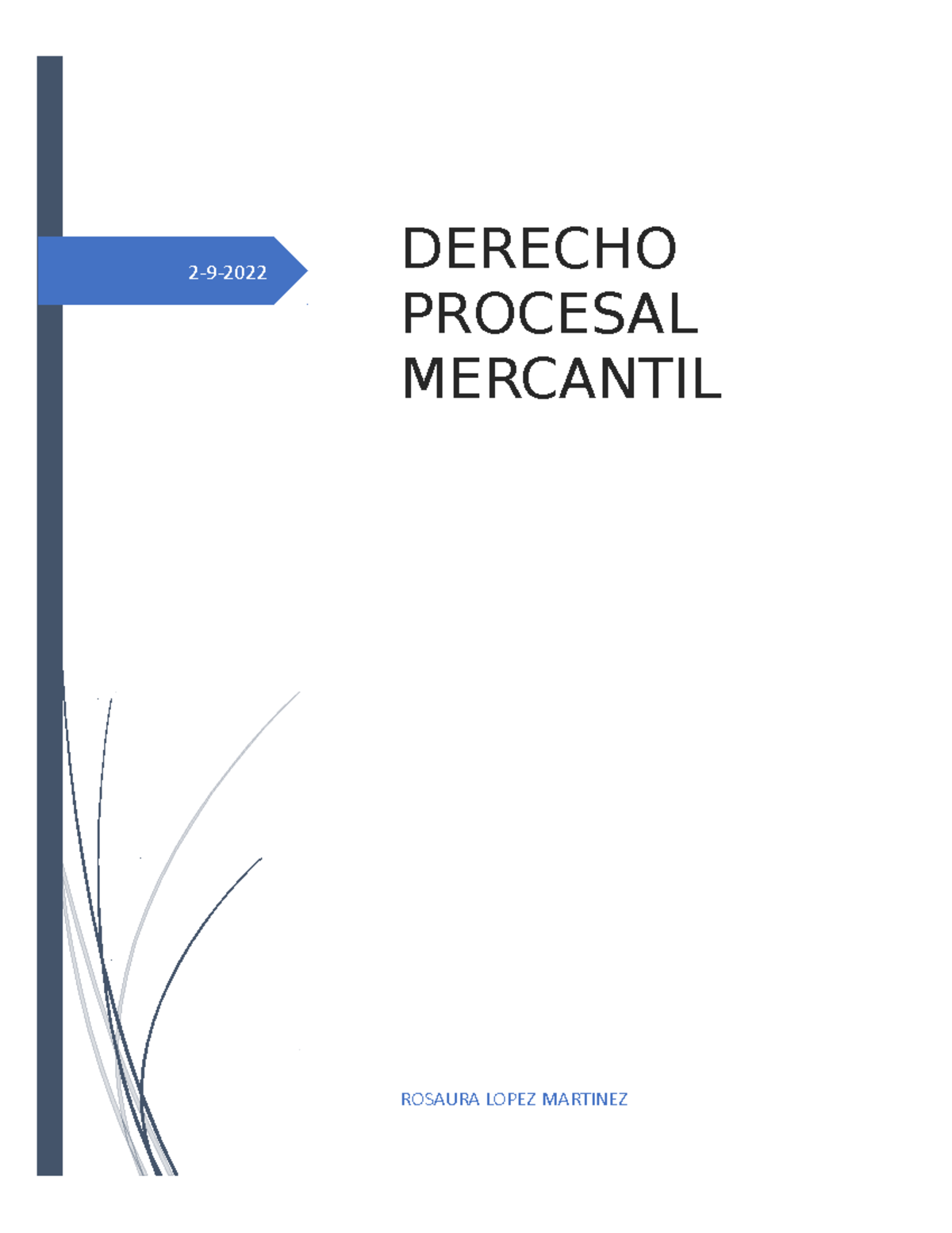 Derecho Procesal Mercantil - 2-9- ROSAURA LOPEZ MARTINEZ DERECHO ...