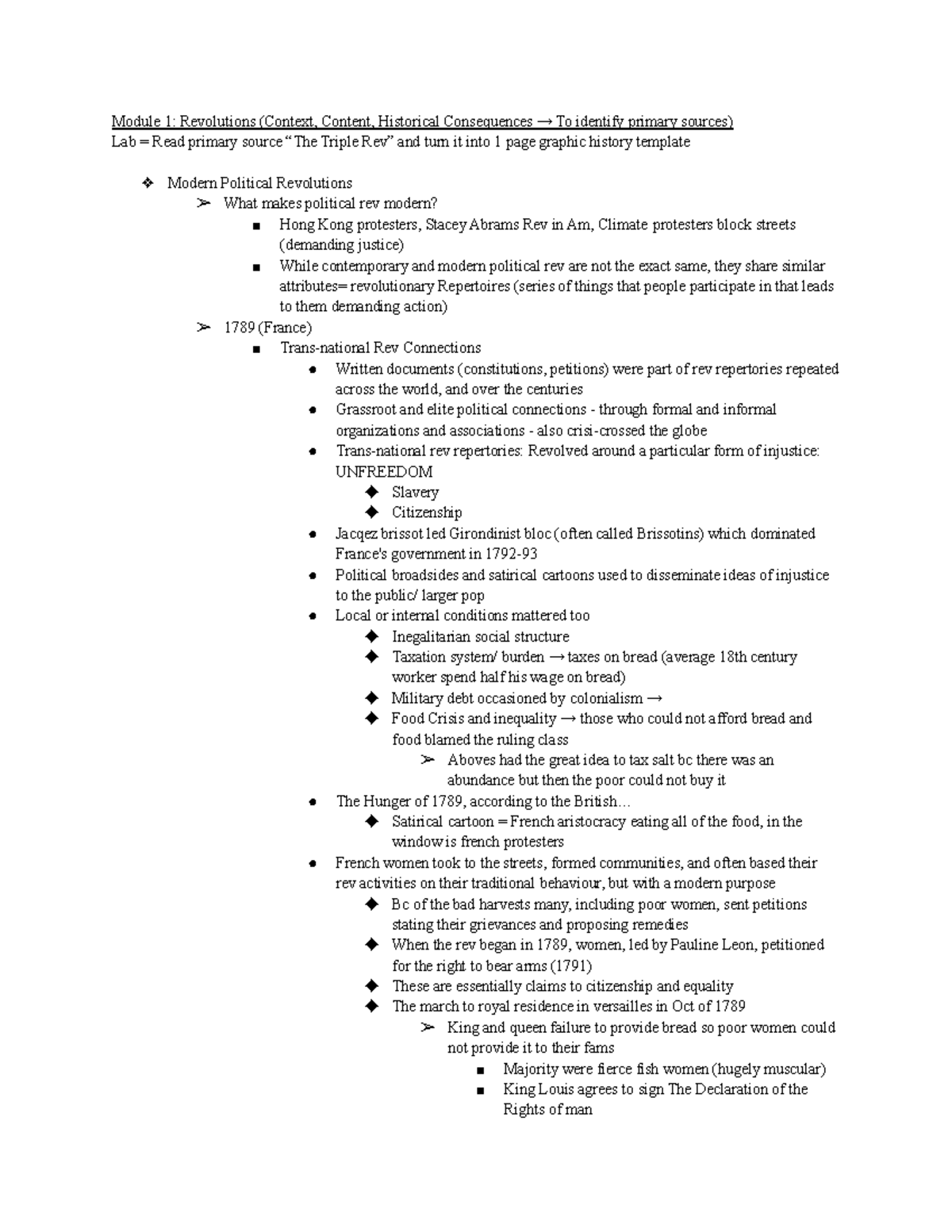 History 2C Final Study Guide / LECTURE NOTES FOR ENTIRE COURSE - Module ...