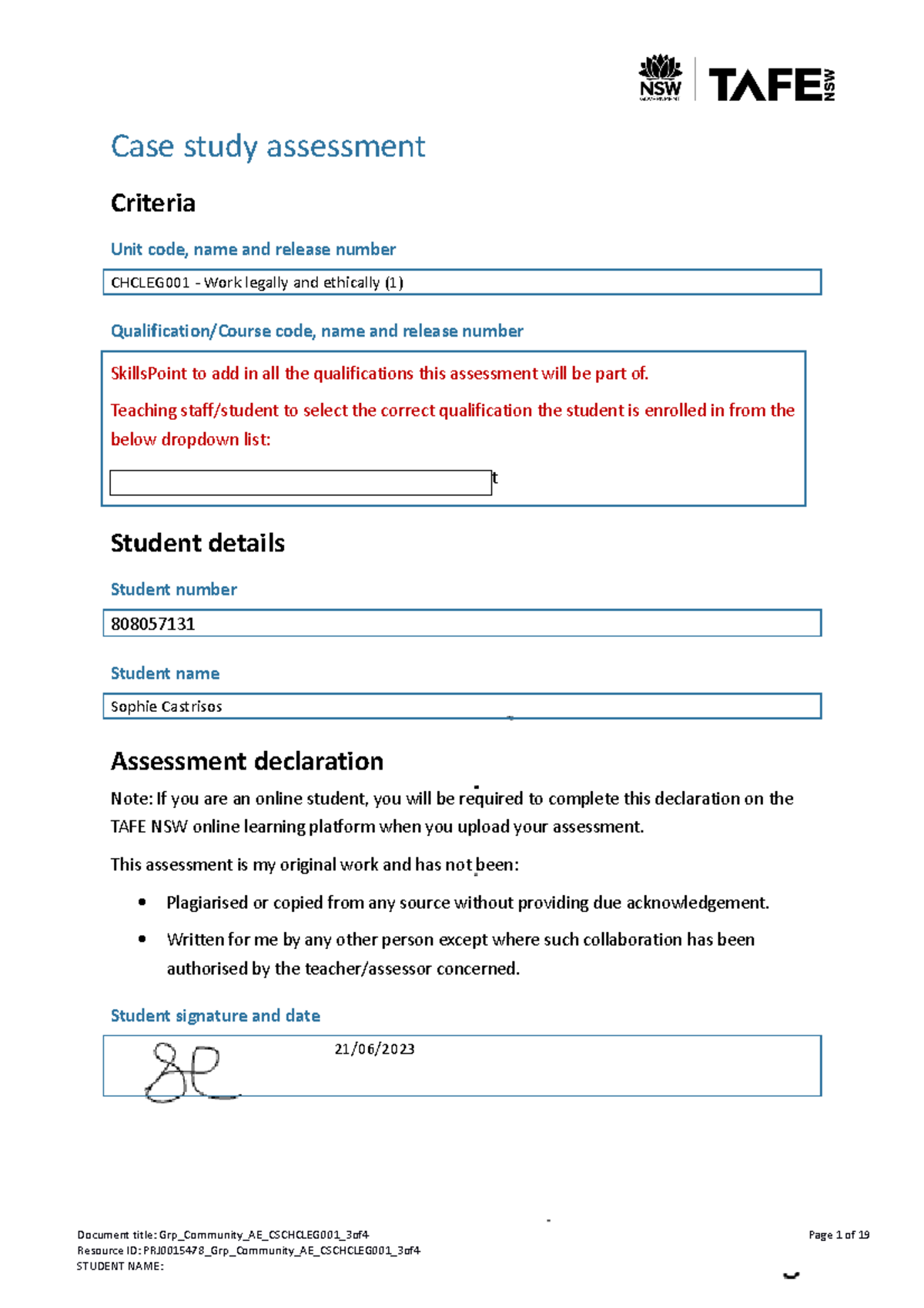 unit 1 case study