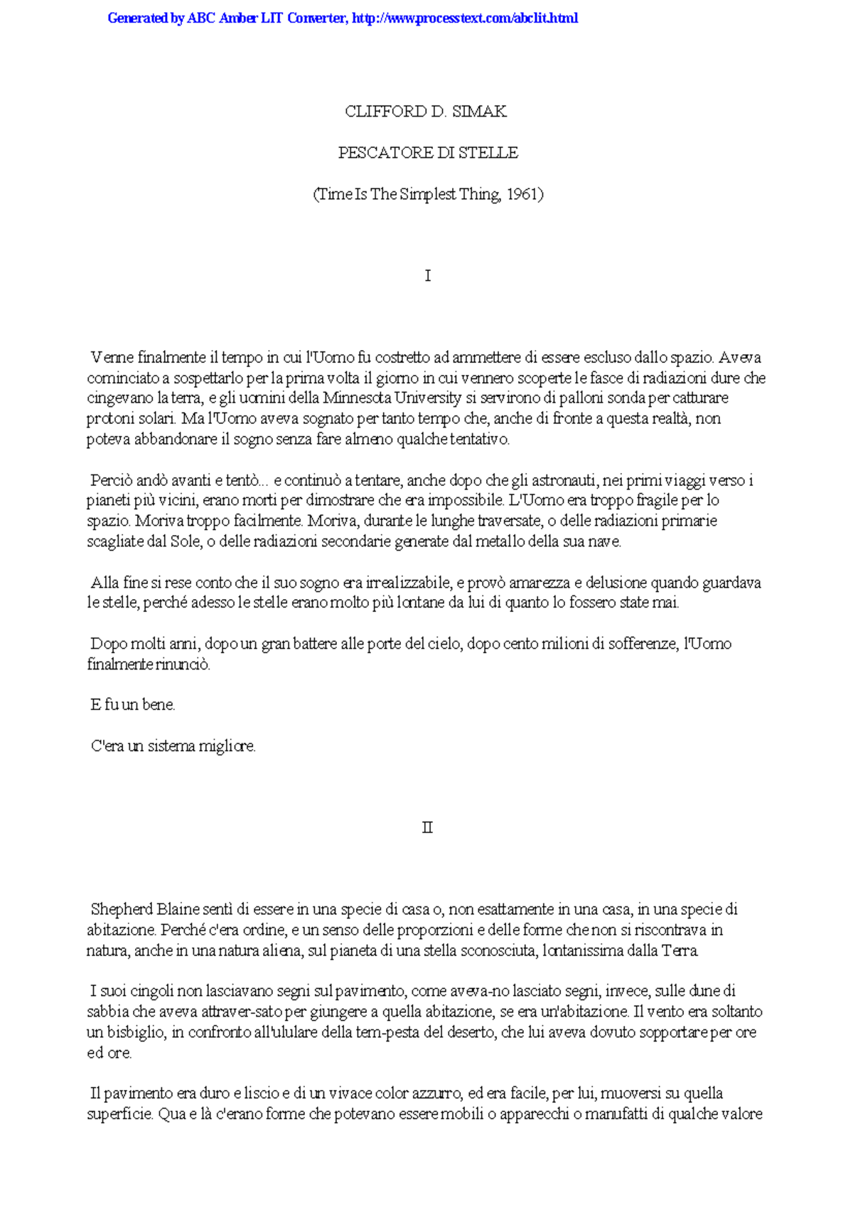 [ebook ita] Clifford D. Simak Pescatore Di Stelle CLIFFORD D