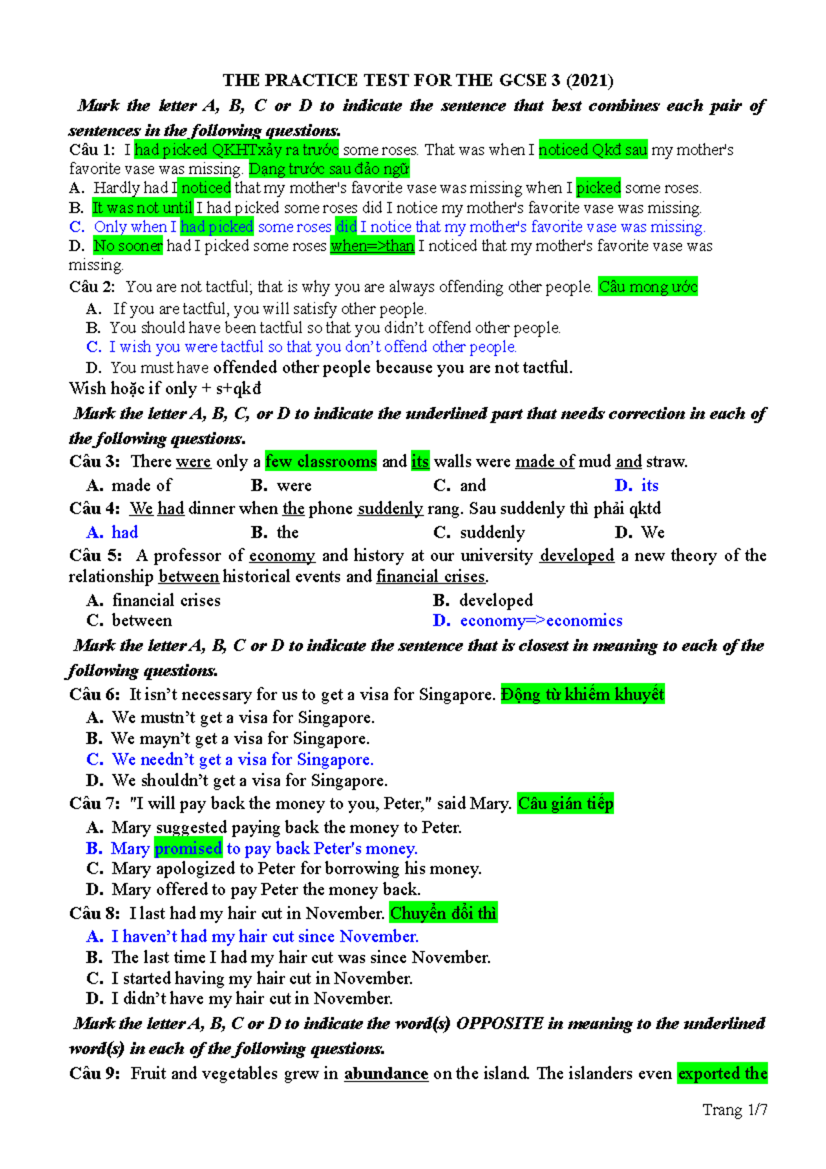 3m-dfdsg-the-practice-test-for-the-gcse-3-2021-mark-the-letter