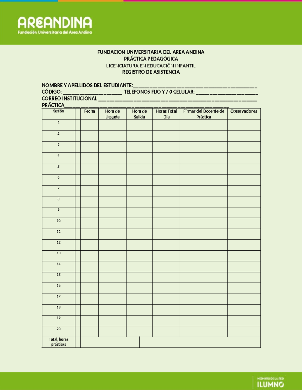 Formato+ Registro+DE+ Asistencia+Y+ Listado+DE+NI%C3%91OS - FUNDACION ...