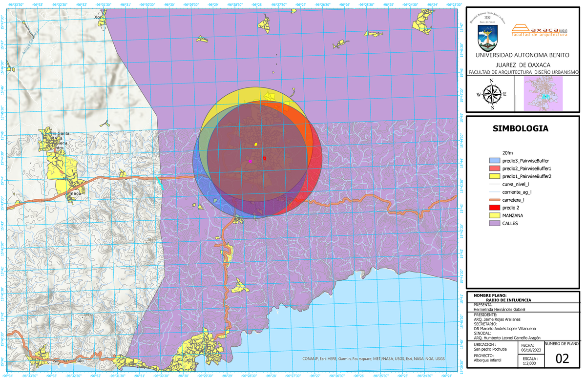 Radio DE Influencia - CONANP, Esri, HERE, Garmin, Foursquare, METI/NASA ...