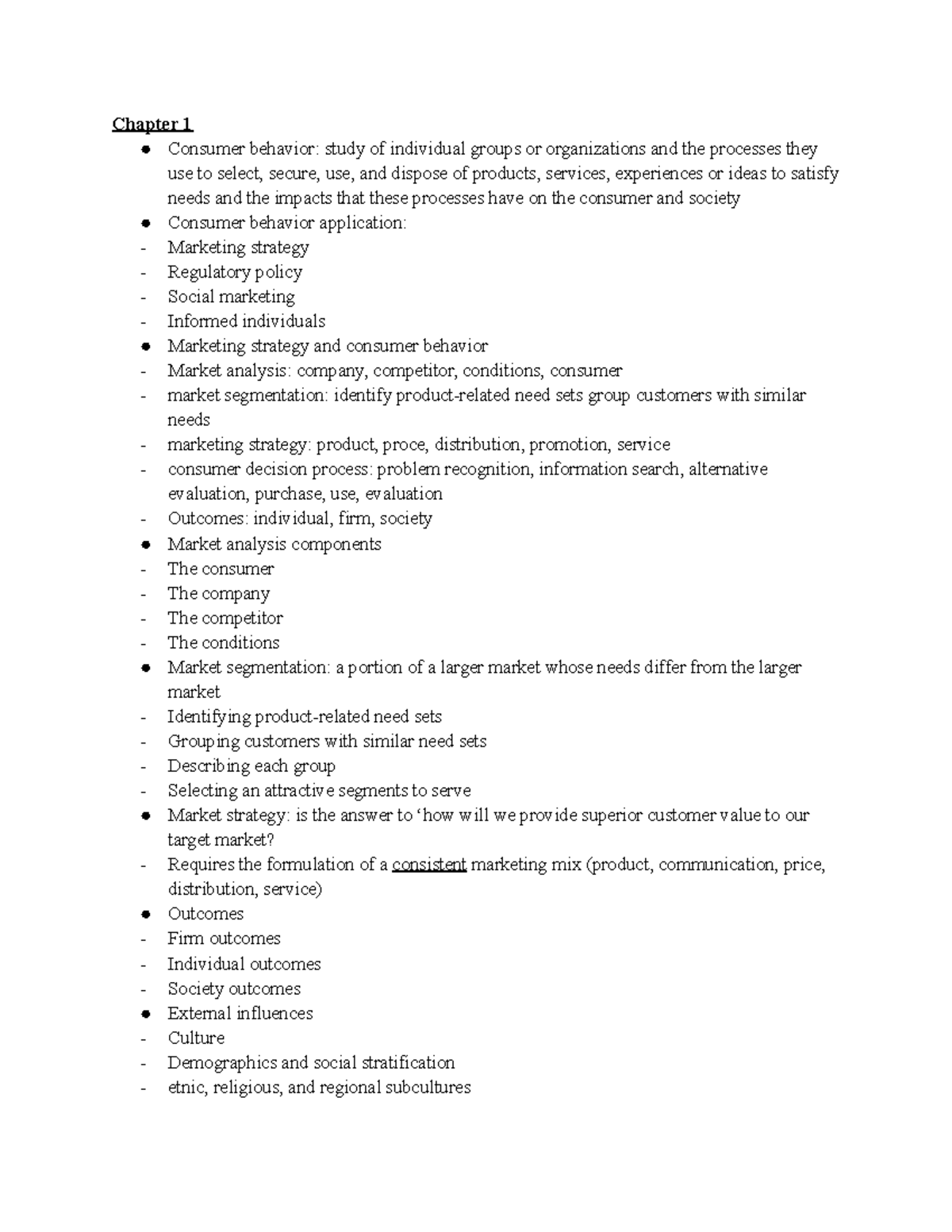 Consumer Behavior and Cultural Values - Studocu