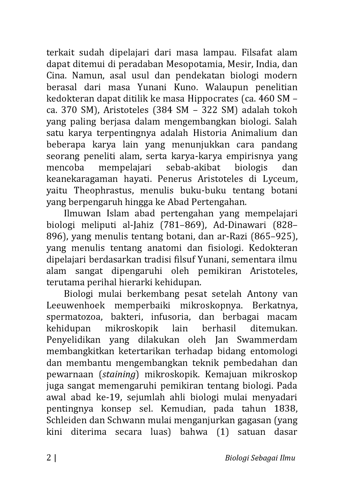 Buku Biologi Dasar Terintegrasi 3 2 Biologi Sebagai Ilmu Terkait Sudah Dipelajari Dari Masa 1463