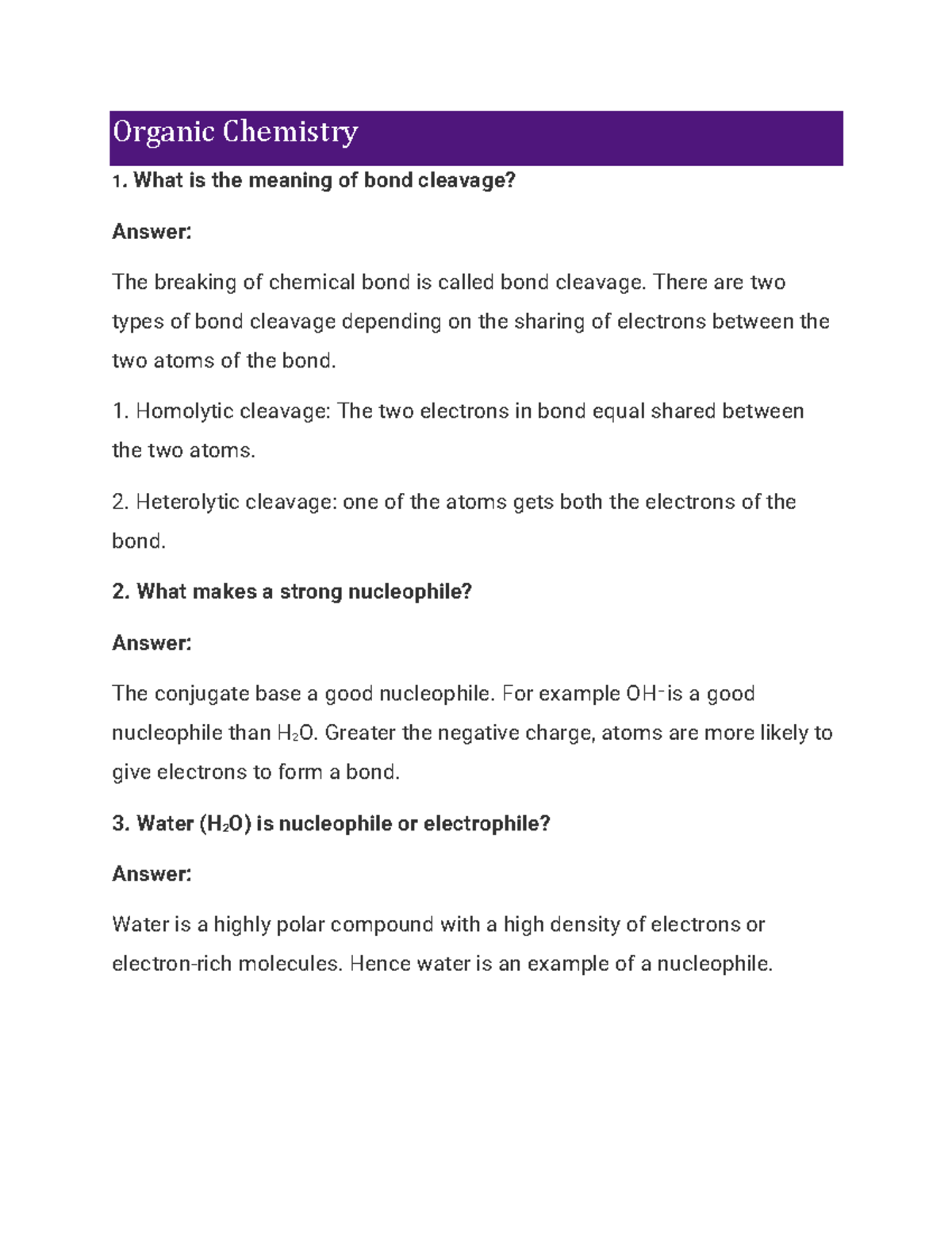 Organic Chemistry Activity 1 Organic Chemistry What is the meaning