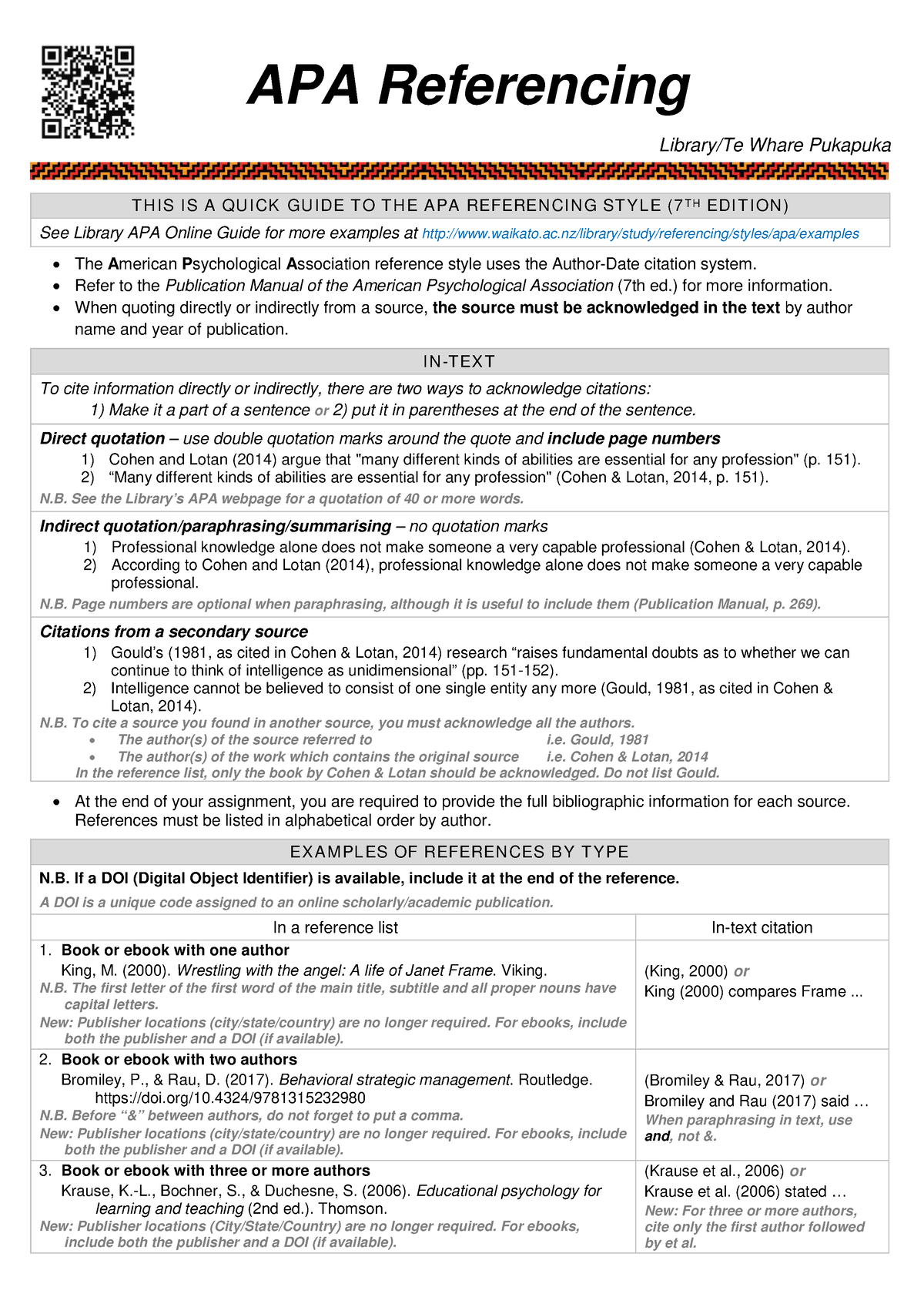 Apa 7th Referencing Nz | Edu.svet.gob.gt