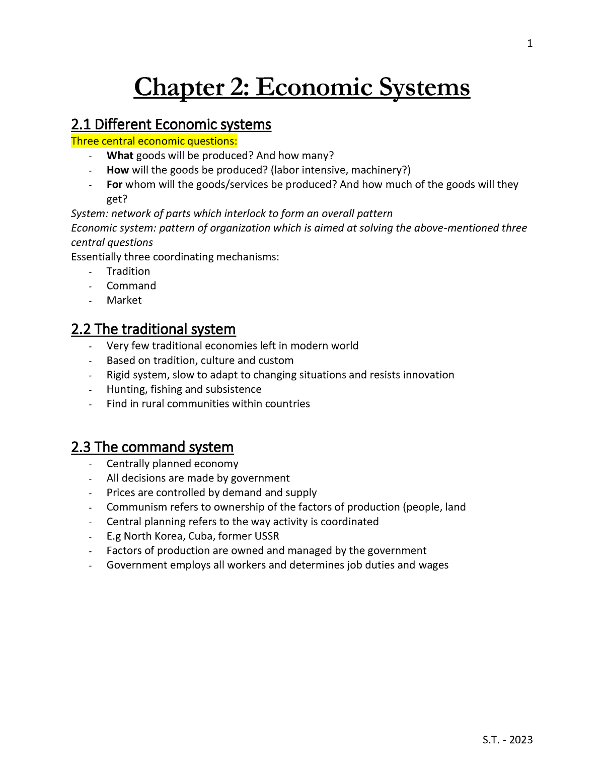 PMIC5111 - Chapter 2 - Summary Economics for South African Students ...