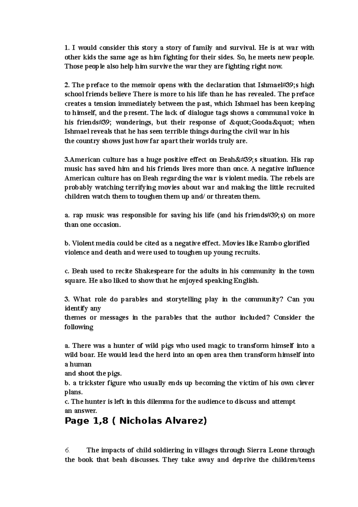 A Long Way Gone Chapter 10 Summary - udgbbul
