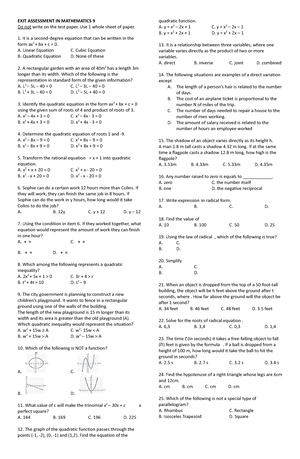 Business-MATH- Module-1 1 - Module 1 GRADE 11 Business Mathematics ...