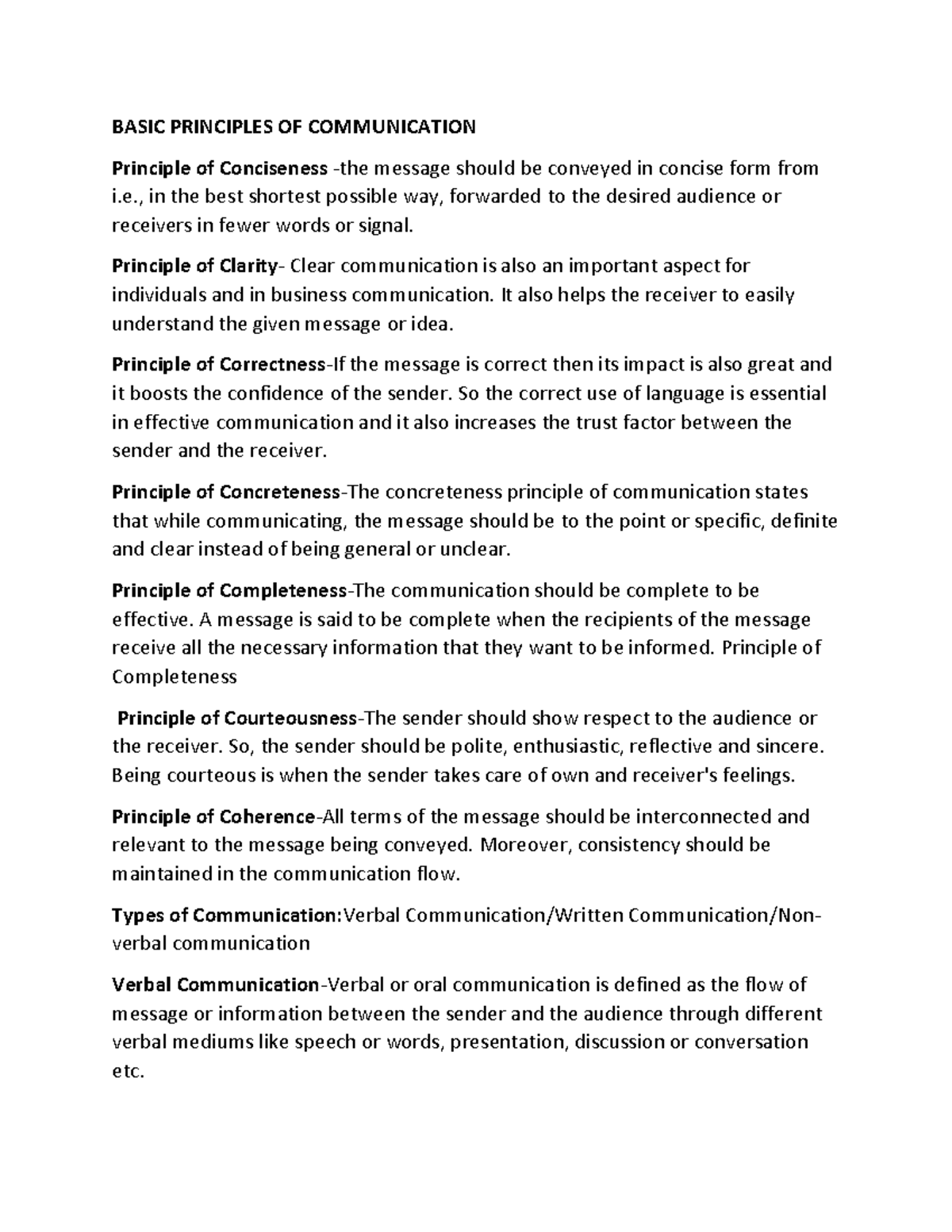 Basic Principles OF Communication - BASIC PRINCIPLES OF COMMUNICATION ...