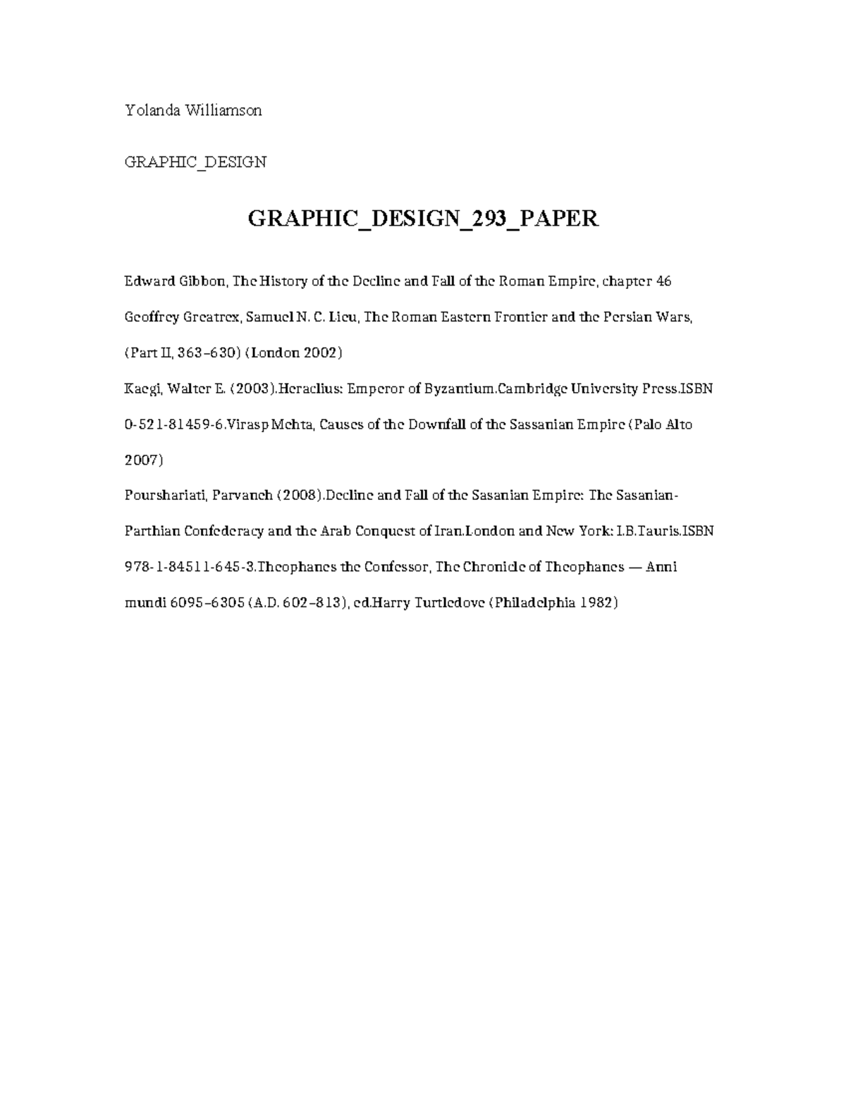 Graphic Design 293 Paper - Yolanda Williamson GRAPHIC_DESIGN GRAPHIC ...