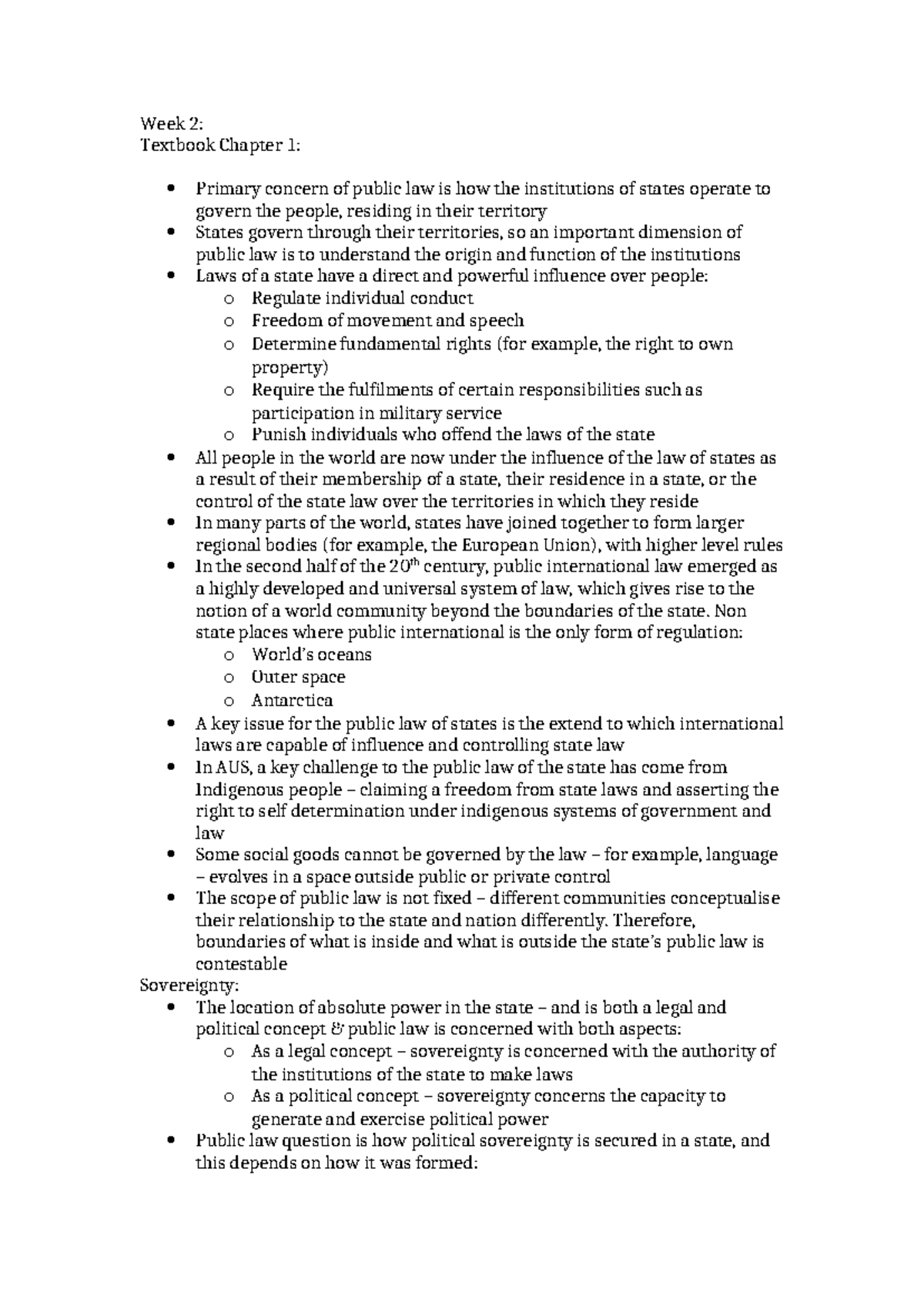 LA1101 Week 2 Theory and UK Svty Overview Summary - Week 2: Textbook ...