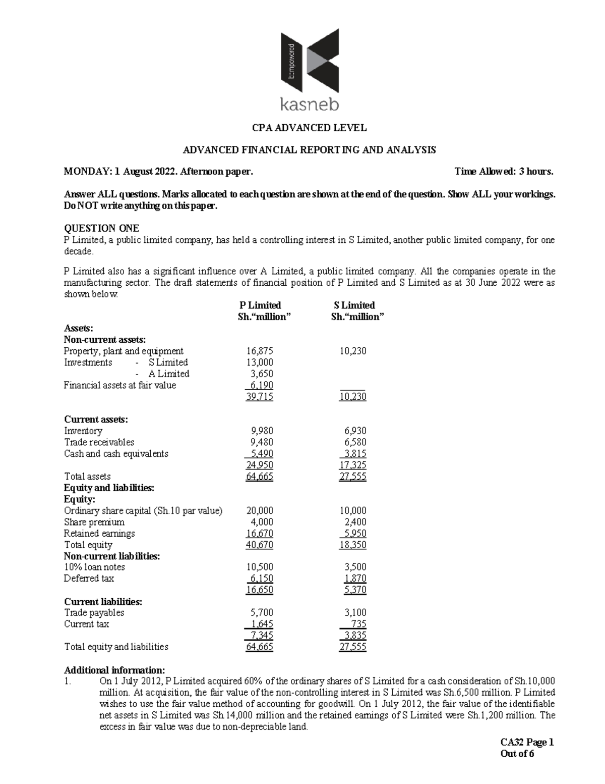 17 2022 August - ADVANCED FINANCIAL REPORTING - CA32 Page 1 CPA ...