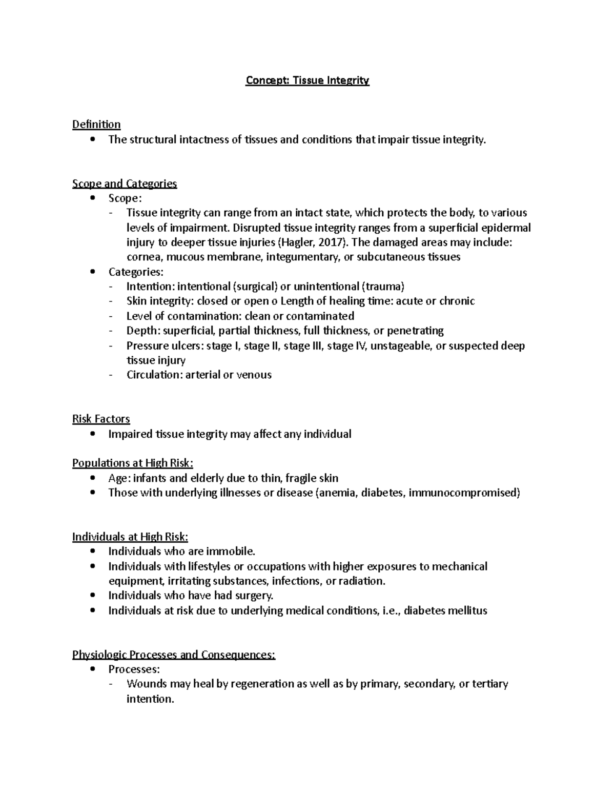 Concept Tissue Integrithy Concept Tissue Integrity Definition The Structural Intactness Of 2698