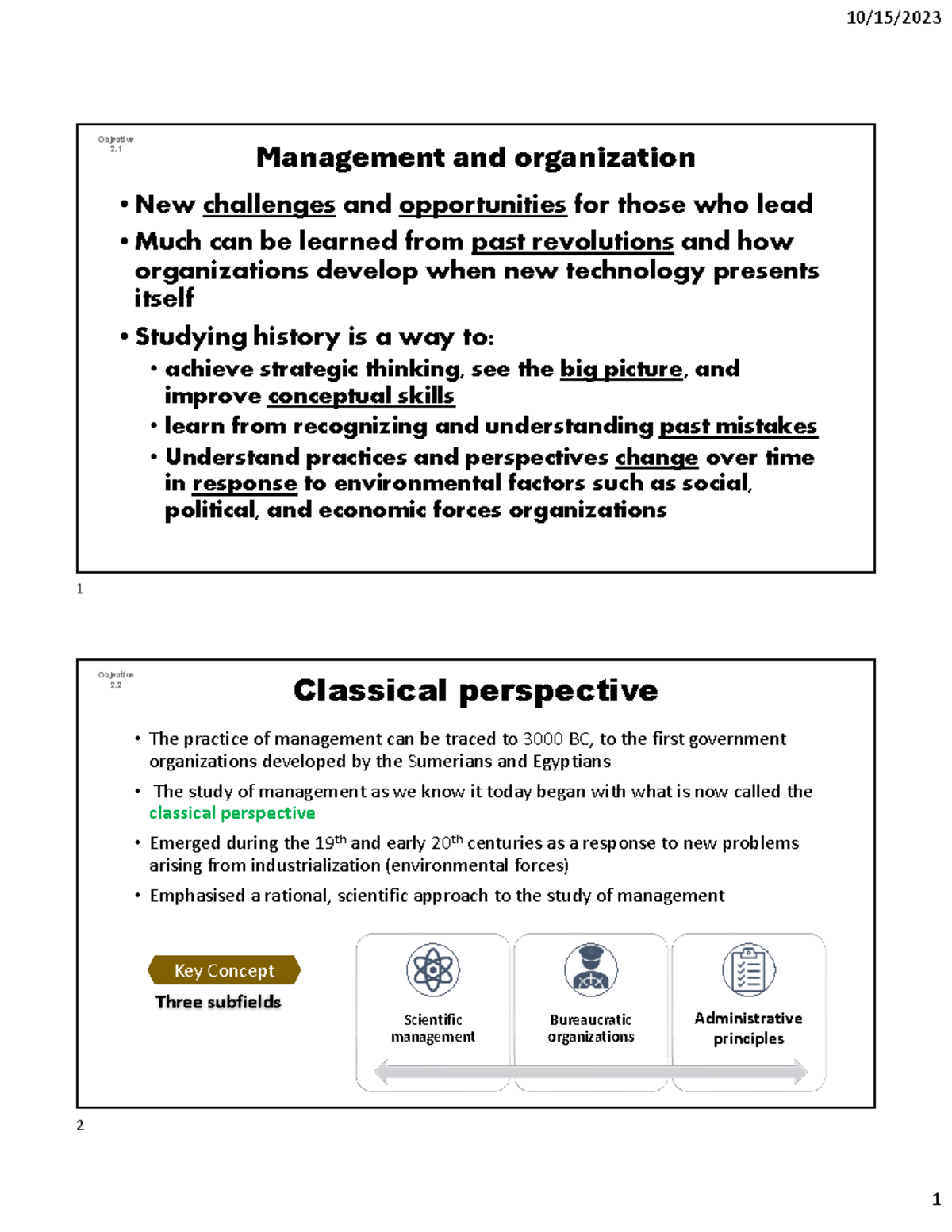 BSAF-Ch 02-The evolution of management thinking A - Management and ...