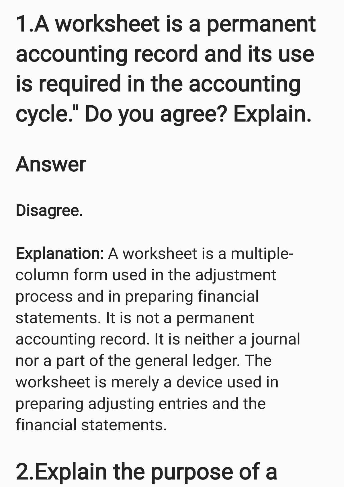 Accounting Chapter 4 Theory Questions And Answers - Financial ...