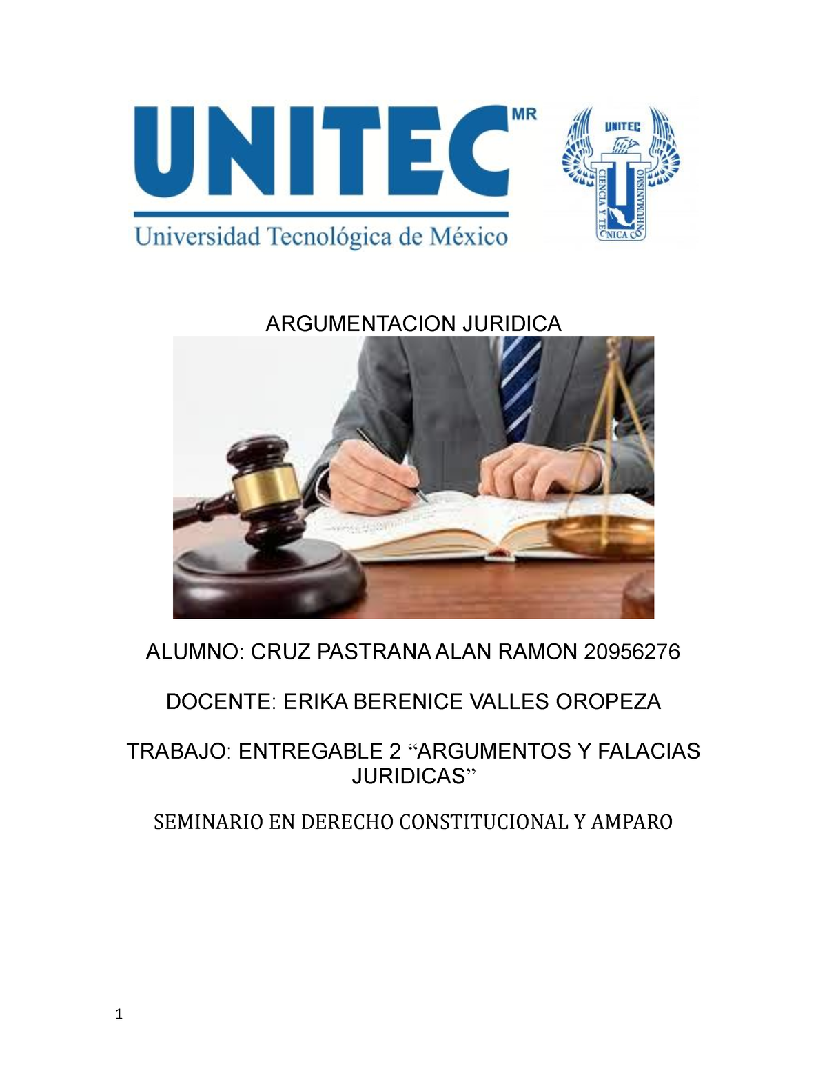 Argumentacion Juridica PDF - ARGUMENTACION JURIDICA ALUMNO: CRUZ ...