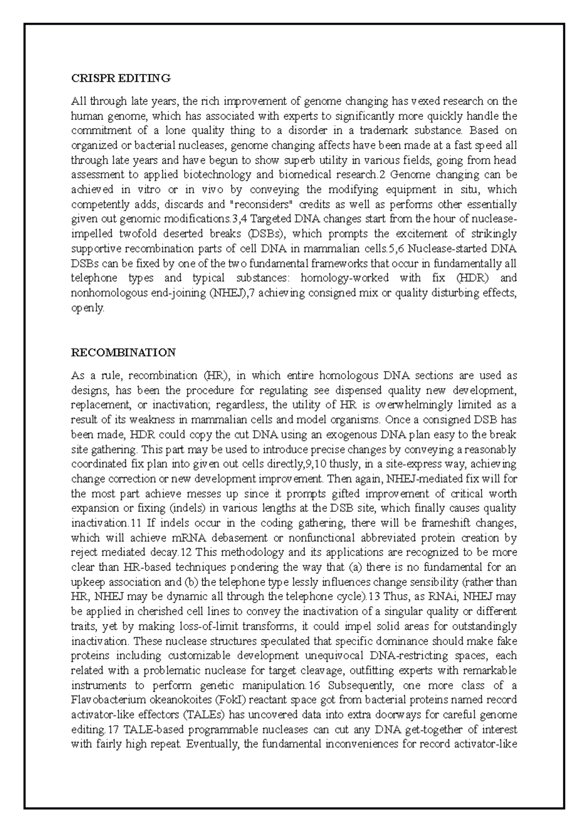 Crispr - CRISPER advantage - CRISPR EDITING All through late years, the ...