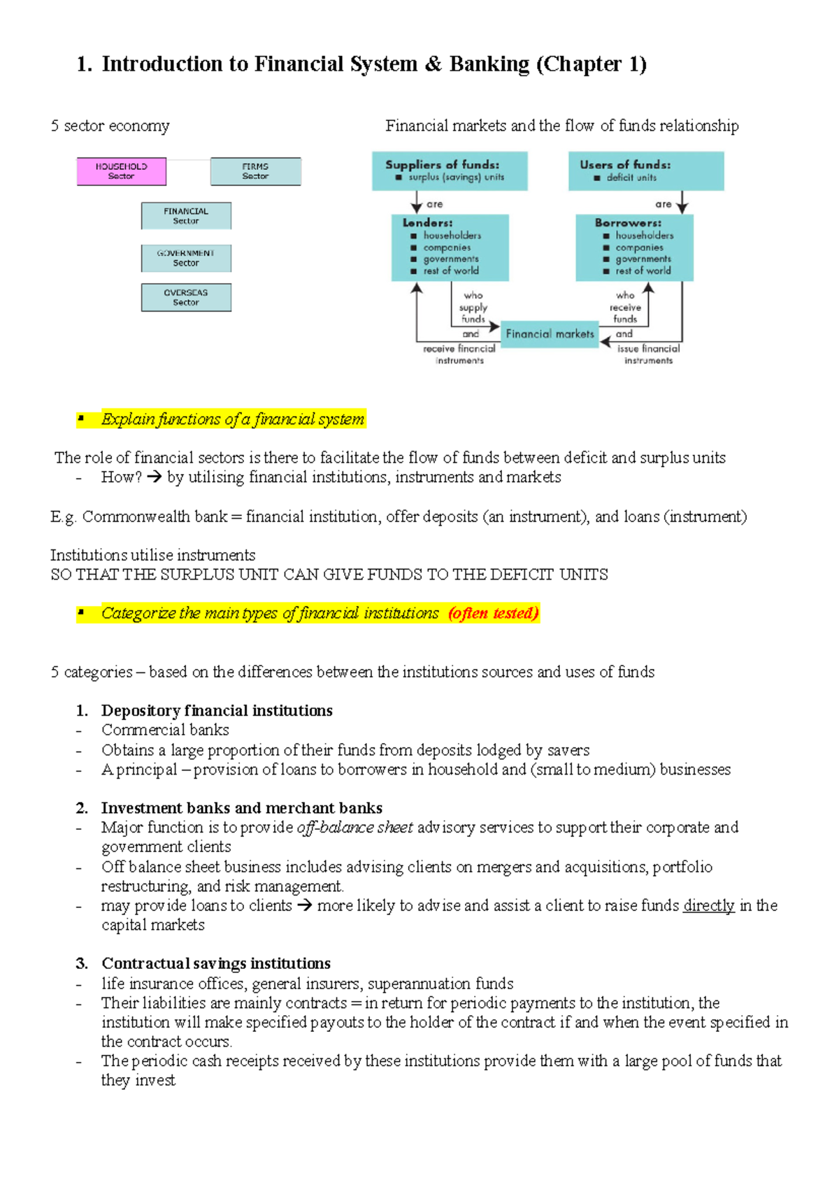 introduction to financial system essay