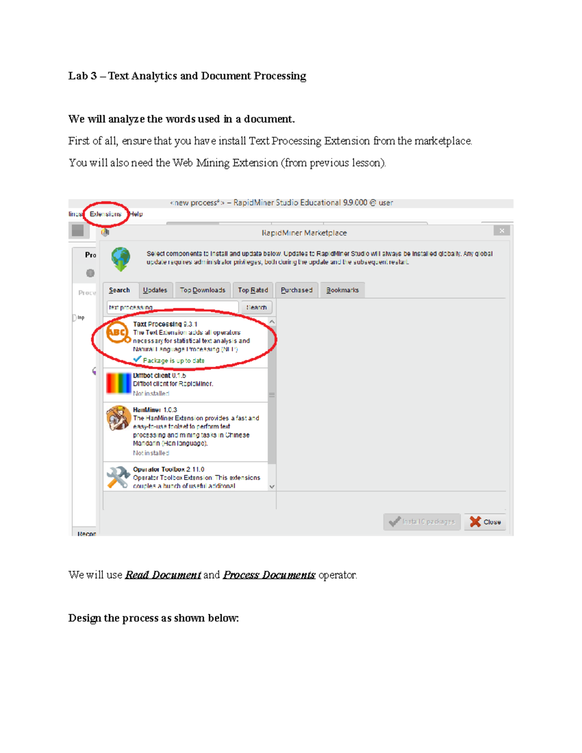 Lab 1 this is the lab - Lab 3 – Text Analytics and Document Processing ...