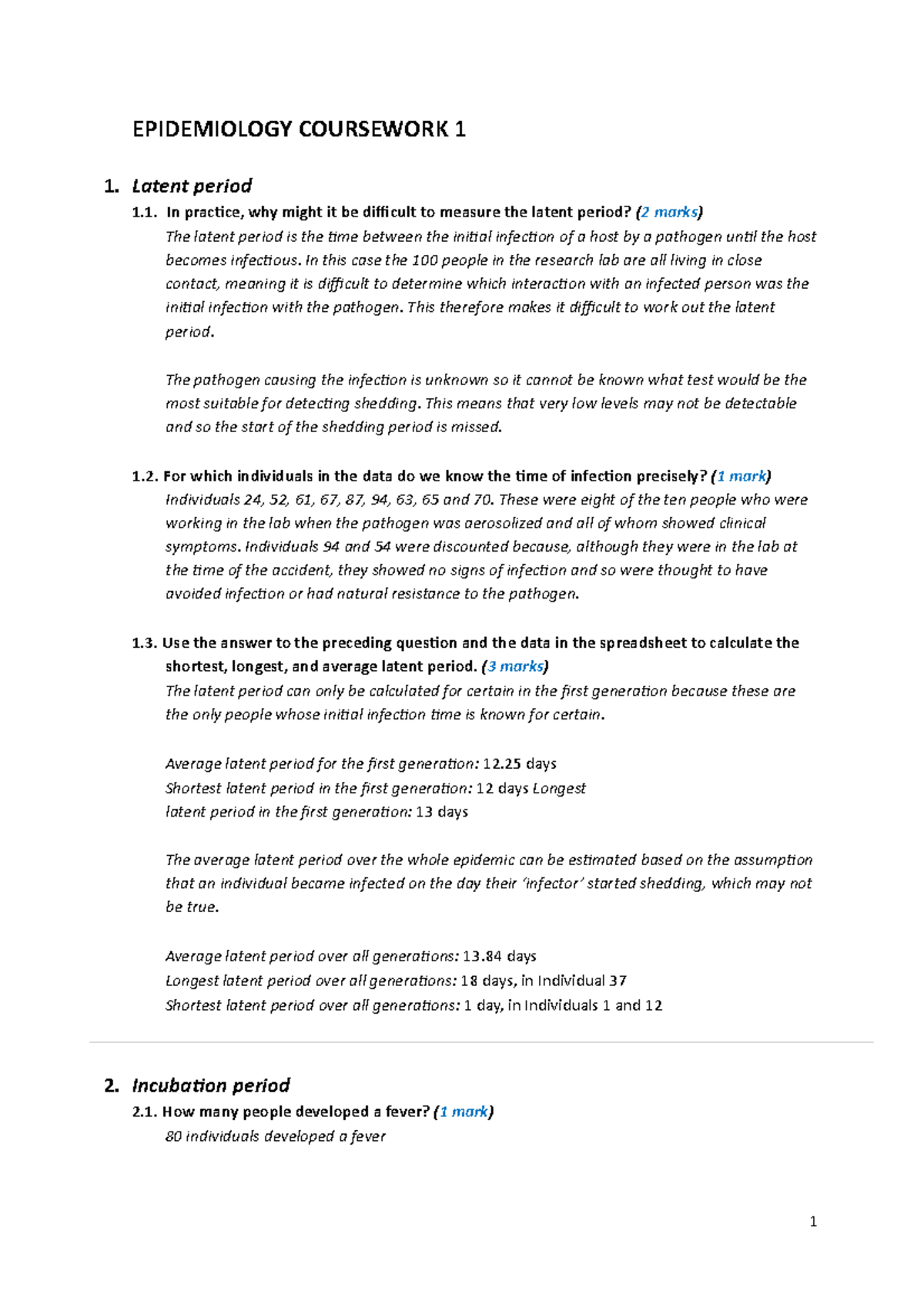 phd epidemiology coursework