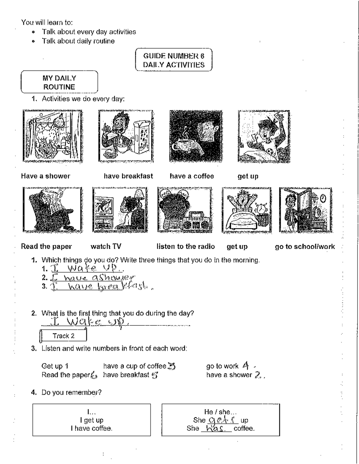 Activity Class 6 - Ingles I - Studocu