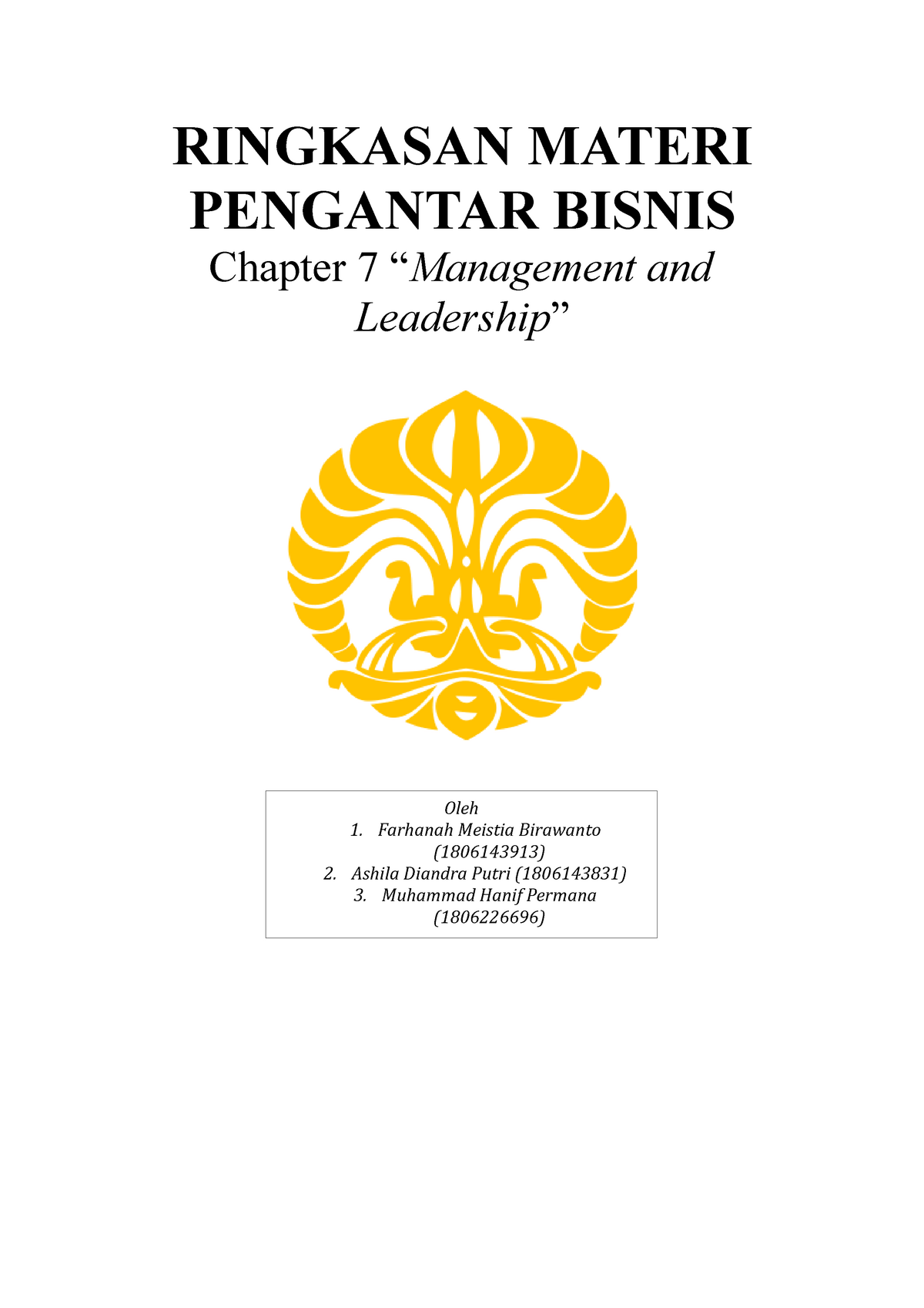 Summary Understanding Business Chapter 7 - RINGKASAN MATERI PENGANTAR ...