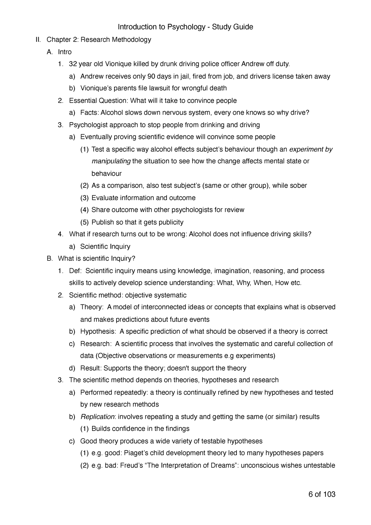 Chapter 2 Summary - Psychological Science - II. Chapter 2: Research ...