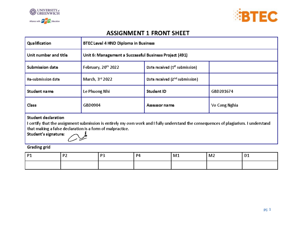 project assignment bumn