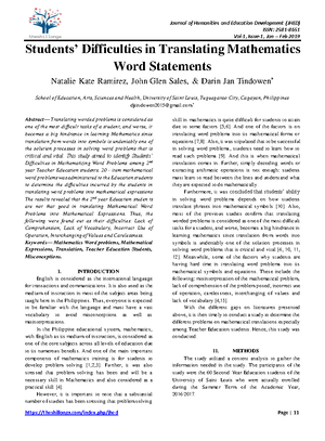 Representation rrl( foreign) - ELECTRONIC JOURNAL FOR RESEARCH IN ...