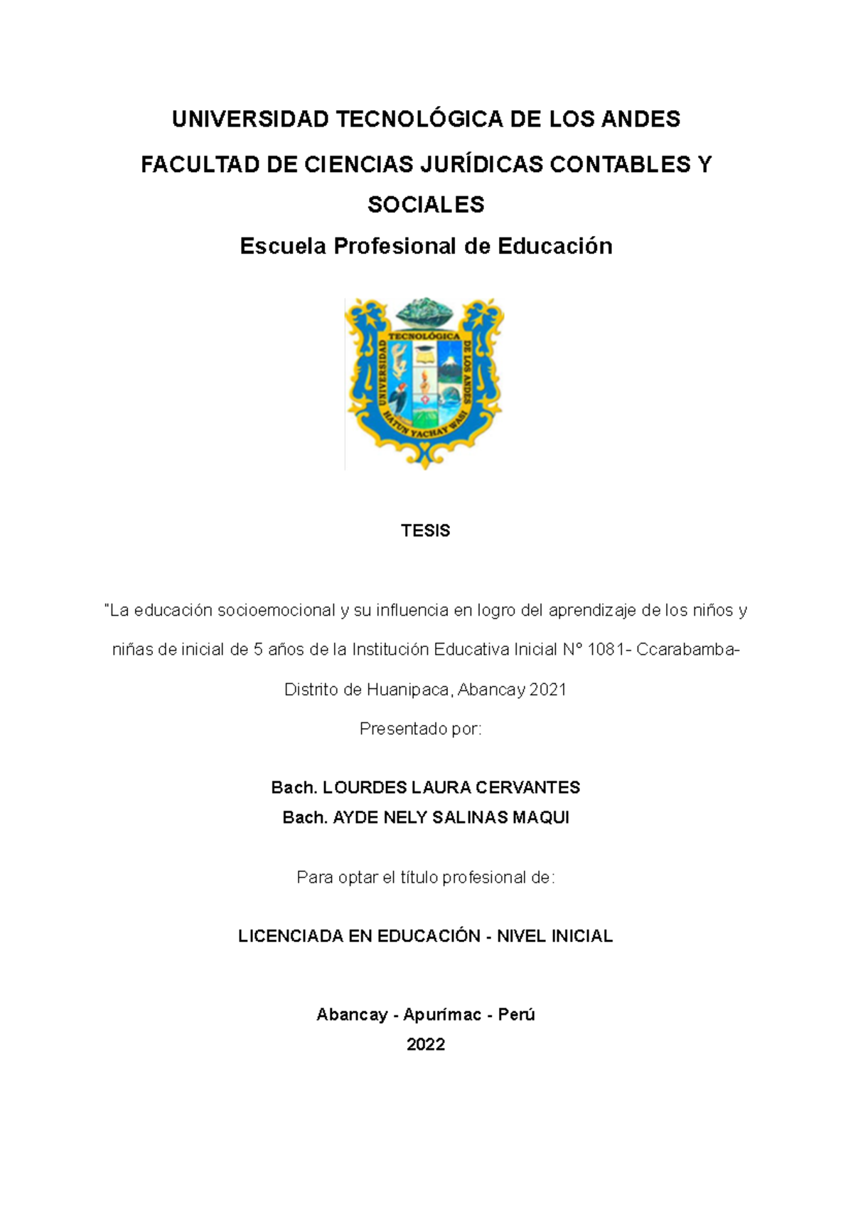 La educación socioemocional y su influencia en logro del aprendizaje de ...