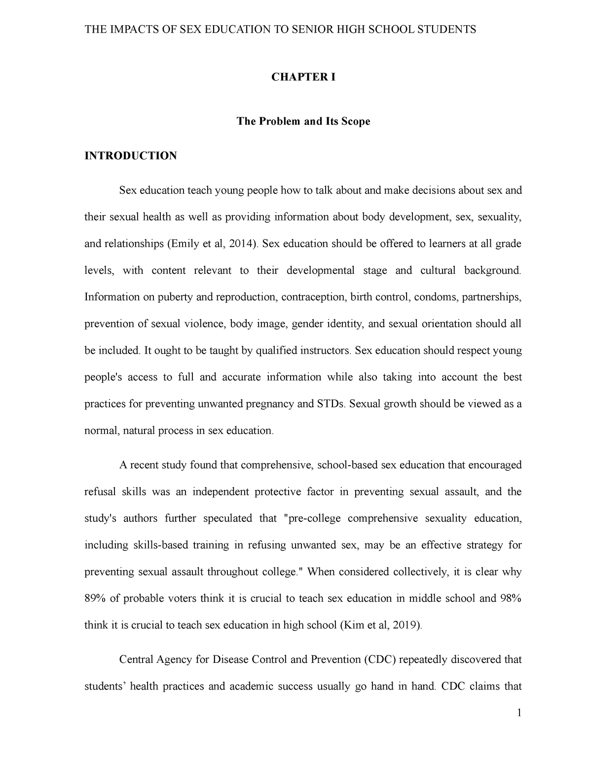 Practical Research 2 Final Output Chapter I The Problem And Its Scope Introduction Sex 4780