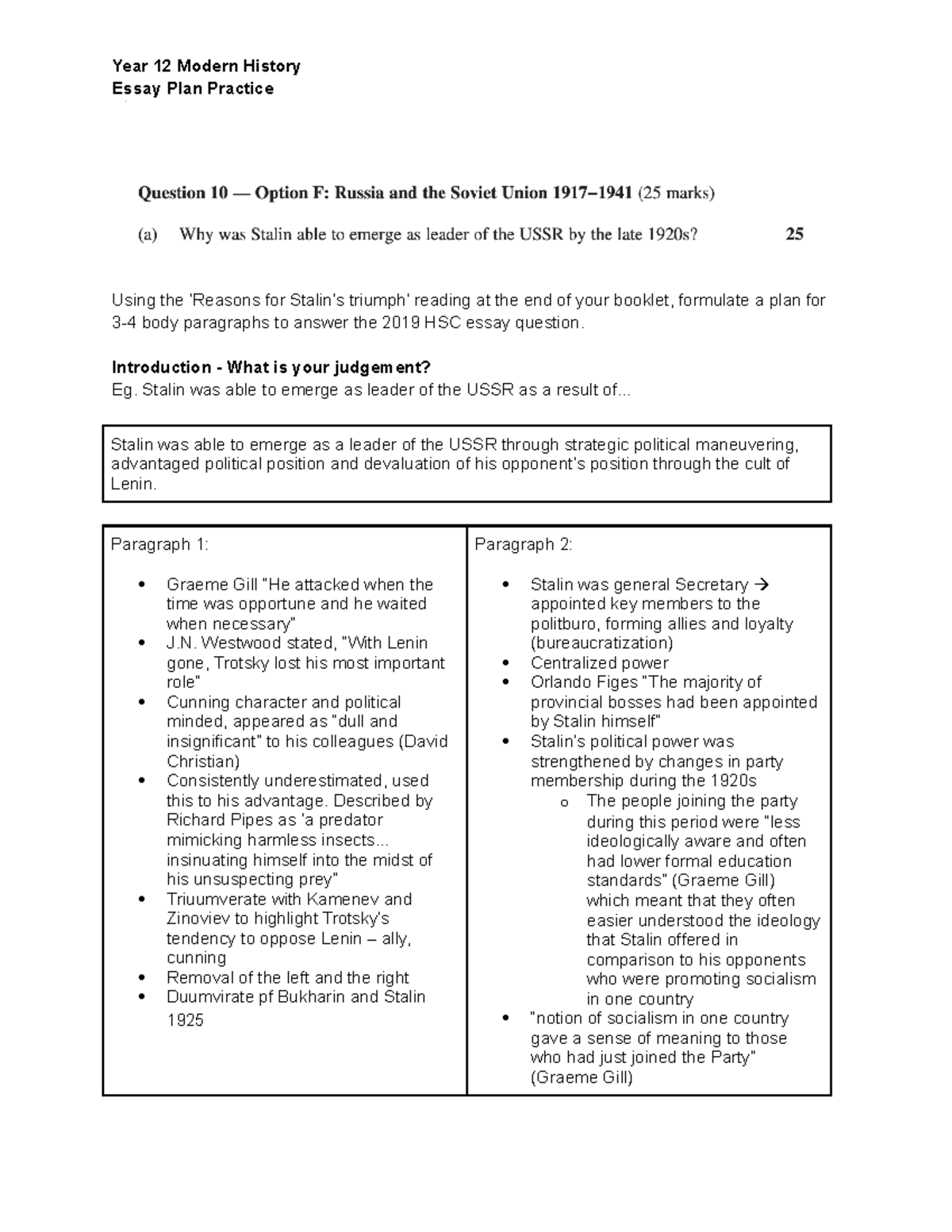 higher modern studies 12 mark essays