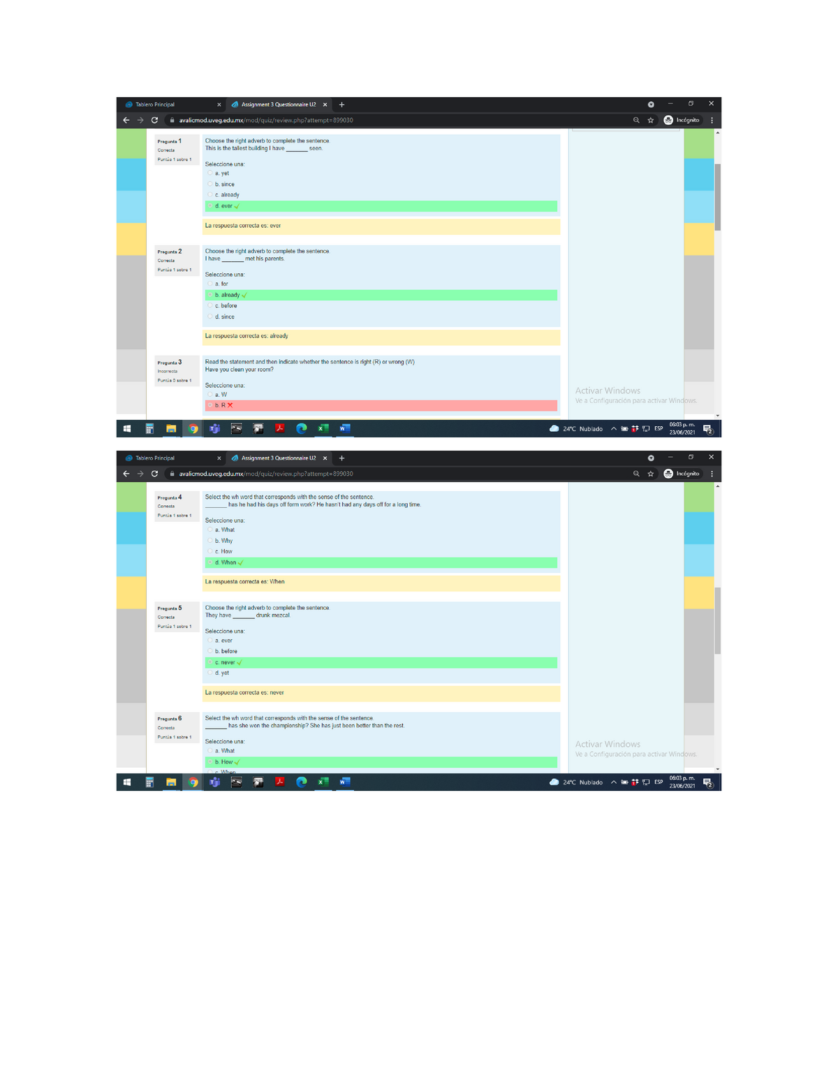 assignment 3 questionnaire u2 uveg idioma extranjero iii