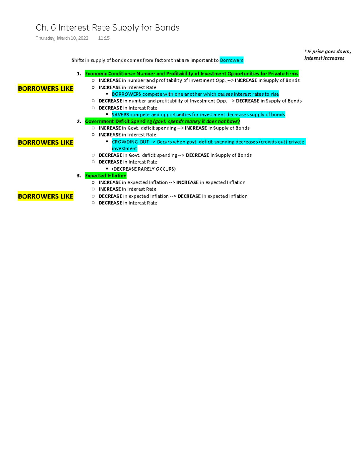 Econ Notes Ch. 6 pt. 2 - - Studocu