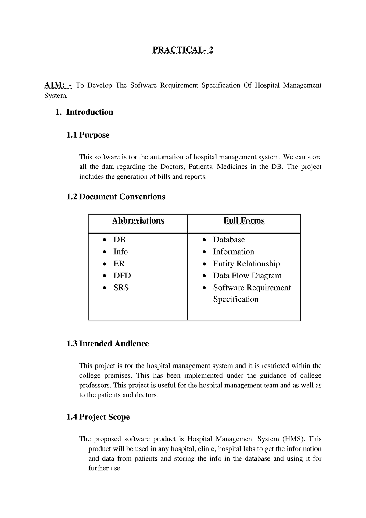 Practical 2 - Rsbsnejs - PRACTICAL- 2 AIM: - To Develop The Software ...