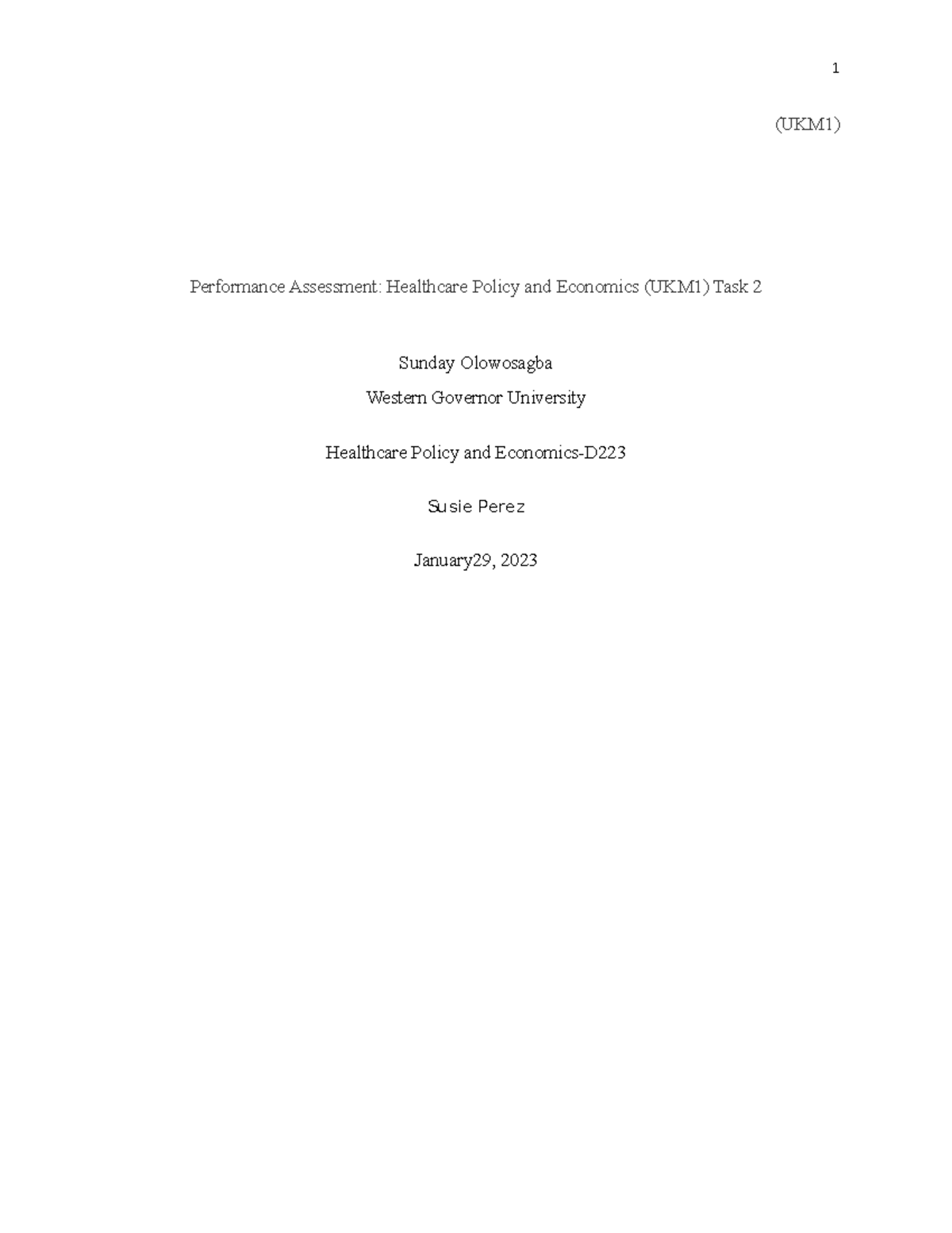 Performance Assessmen Task 2 - (UKM1) Performance Assessment ...