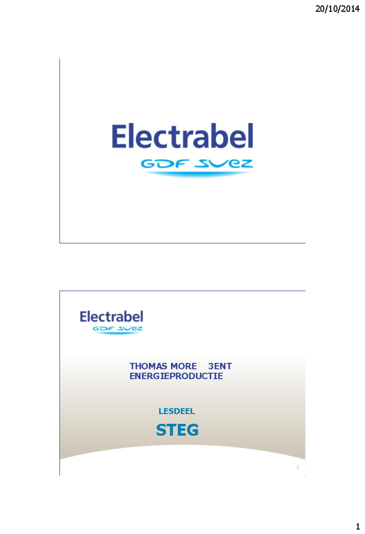 E-centrales-STEG - qsdf - Jan Verbanck 1 THOMAS MORE 3ENT ...