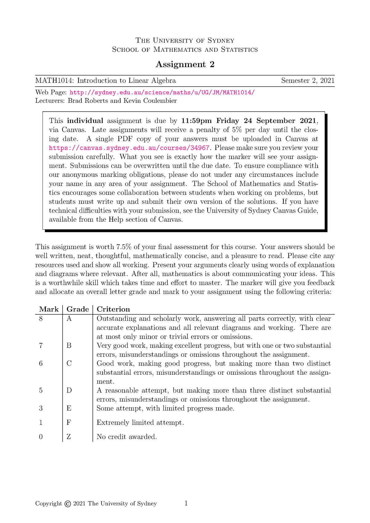 law of damages assignment 2 2021