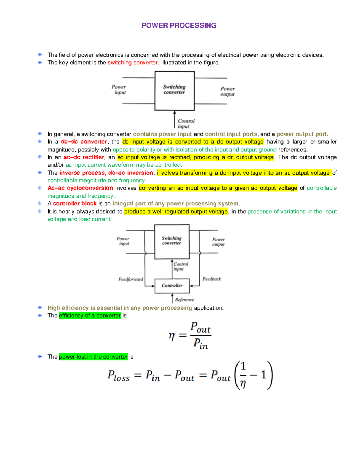 M3 - SNKDBCHEYCBSKDCSD - POWER PROCESSING The field of power ...